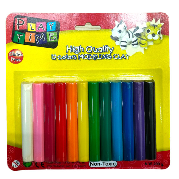 Đất nặn 12 màu 200g 002-12200 (Play Time)